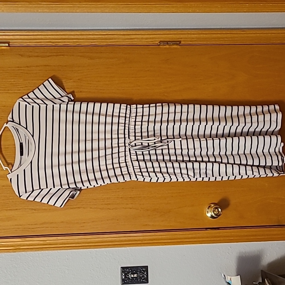 Black and White Striped Dress